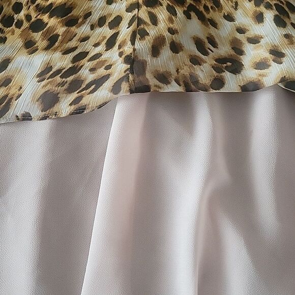 NEW Naven Leopard S M Modest Flowy Long A Line Chiffon Sheer Flare Maxi Skirt - Picture 9 of 12